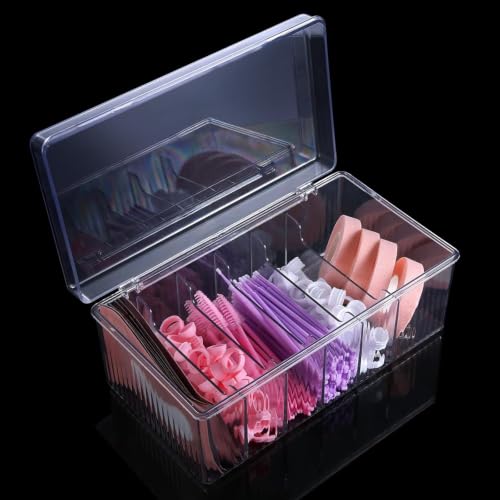 MoyRetty 2-Pack Acrylic Lash Extension Organizer Dustproof Storage for Salon