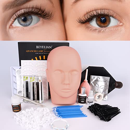 Eyelash Extension Kit with Mannequin Head - Practice & Professional Use MTTZY