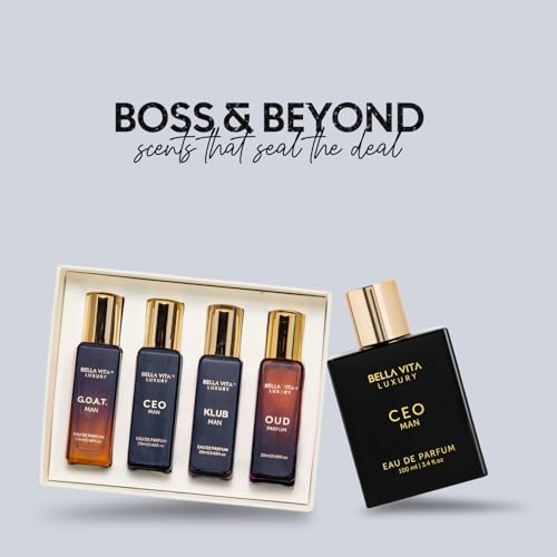 BellaVita Luxury CEO Men's Gift Set | Long-Lasting Fragrance with Lemon, Lavender & Oud