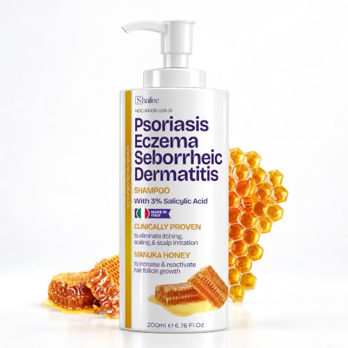 Psoriasis & Eczema Shampoo with Manuka Honey - 6.76 Fl Oz – Scalp Relief & Flake Control