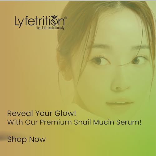 Lyfetrition Snail Mucin 98% Power Repairing Serum with Hyaluronic Acid & Aloe Vera, Skin Repair Serum, Moisturizing Serum Essence for Soothing, Reducing Fine Lines Deep Nourishing (12 Fl Oz)