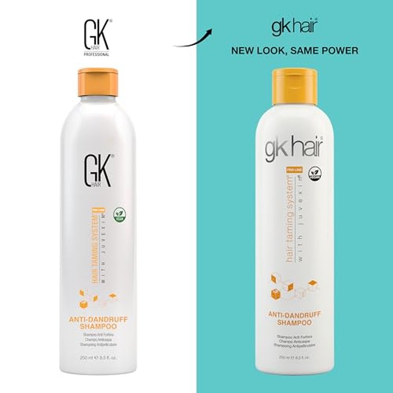 GK HAIR Anti-Dandruff Shampoo Leaving Your Scalp Refreshed and Hair Soft, Smooth ? Sulfate-Free Shampoo for Dry Damaged Hair for Men and Women 8.5 Fl Oz