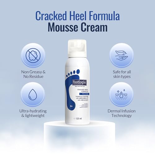 Footlogix Cracked Heel Mousse with Urea & Primrose Oil 4.23oz - Dry, Callused Feet Care