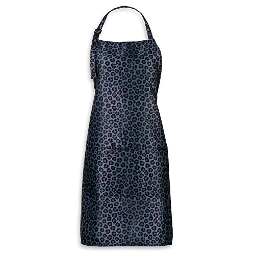 Plum Hill Animal Print Cosmetology Apron for Hair Stylist, Nail Tech, Esthetician, Hairdresser Apron with Pockets
