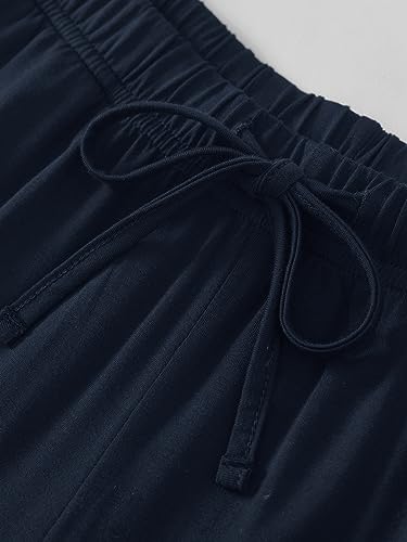 Latuza Women's Petite Pajamas Set X-Large Navy - Short Sleeve Top & Pants
