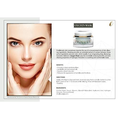 Skin Care Oxygen Mask, Skin Mask, Face Mask, Deep Cleaning Mask, Shinny Facial Looking - Gently Lifts Dirt and Excess Oils