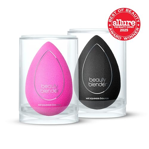 Makeup Sponges Pack of 2 - Pink & Black Beautyblender Original & Pro