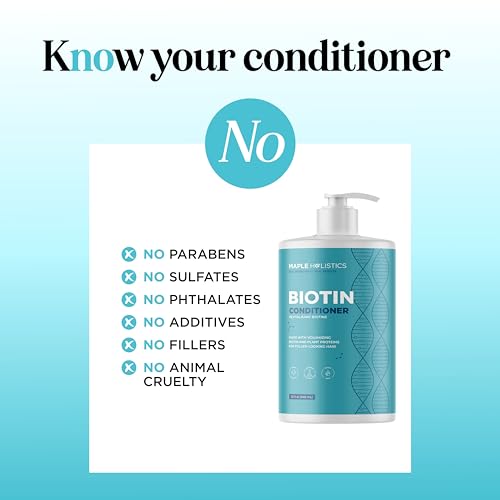 Biotin Conditioner for Thinning Hair - Volumizing, Sulfate & Paraben-Free, 32 Fl Oz - Original Pack