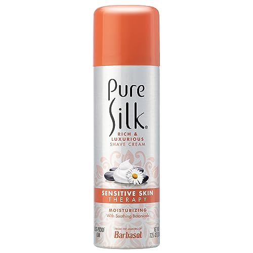 Pure Silk Sensitive Skin Spa Therapy Shave Cream for Women, 7.25 Oz, Pack of 6