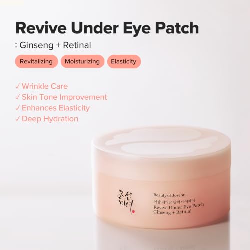 Revive Eye Serum & Ginseng Eye Patch Set for Firming & Hydration - Korean Skincare
