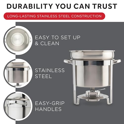 Stainless Steel Soup Warmer 11qt with Cover for Foodservice