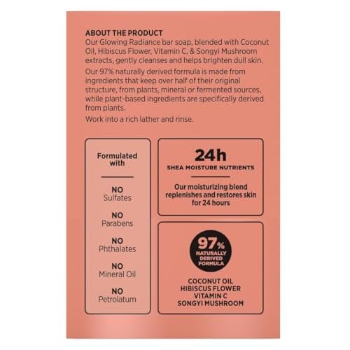 Shea Moisture Soap 8 Ounce Bar Coconut & Hibiscus Shea Butter (235ml) (6 Pack)