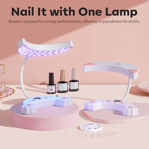 Beetles Gel Nail Polish Kit, 23Pcs Fall Nude Pink Brown Burgundy Red Set with Base Top Blooming 15ml Clear Uv Led Blossom Halloween Nails for Spreading