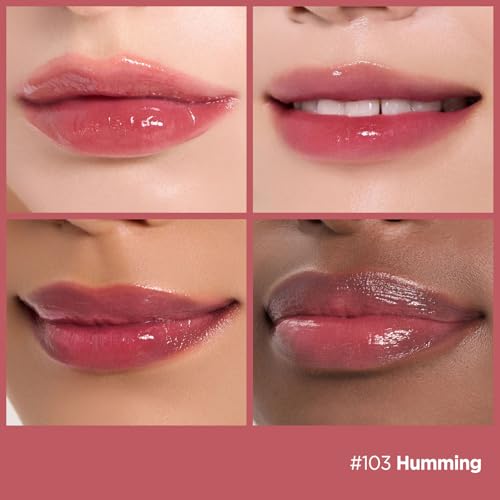 Laka Fruity Glam Lip Tint Mini, 1.9g/0.07oz, Glowing Lip Stain with Wide Color Spectrum, Hydrating & Lightweight Texture, Long-Lasting Bold Stain, Non-Sticky, Vegan, K-Beauty (#103 Humming)