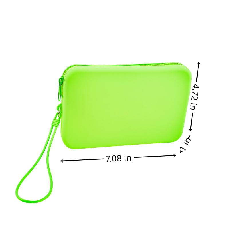 Rainbow Silicone Makeup and Travel Toiletry Pouch 4-Pack Waterproof Organizer