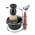 Goick Men's Wet Shaving Kit with Safety Razor & Badger Brush - Gift Set