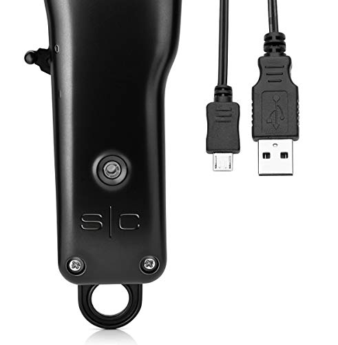 Cordless Hair Clipper with Supercharged Motor and Adjustable Blade - Matte Black