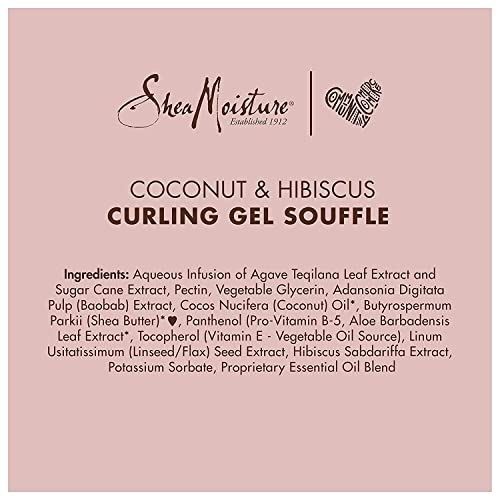 Shea Moisture Coconut & Hibiscus Gel Souffle 12 Ounce (354ml) (3 Pack)