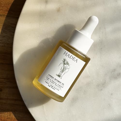 HADEA Cyperus Rotundus Oil to Reduce Hair Growth 100% Organic High-Potency Steam Distilled Cyprus Nutgrass Cypress Hair Inhibitor | Cypress Rotundus Oil For Pcos, Hirsutism, Any Unwanted Hair 30ml