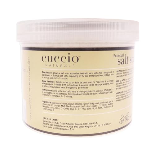 Salt Soak for Feet and Body - Milk and Honey Scent - 29 Oz - Invigorating Spa Bath