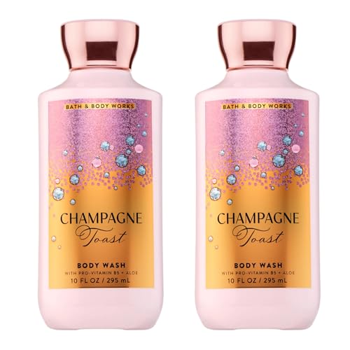 Bath & Body Works Champagne Toast Body Wash 10oz - 2 Pack, Gentle & Moisturizing