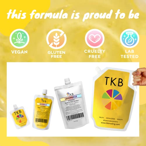 TKB Jelly Gloss (Flexagel)| Lip Gloss Base for DIY Lip Gloss| Ready-To-Formulate| Moisturizing, High Shine, Fruity Scent, Vegan, Gluten and Cruelty free| Made in USA (Lemonsicle, 1oz (30gr))