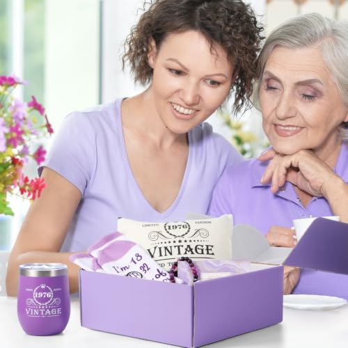 50th Birthday Gift Set for Women Vintage 1976 Tumbler & Accessories - Variation of 50 Th
