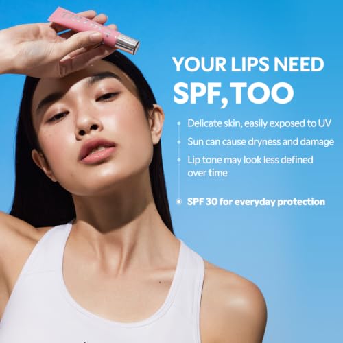 TIRTIR Sun Bouncy Glow Lip Balm SPF 30 Burn Maple 0.5Oz - Hydrating Tinted Lip Treatment