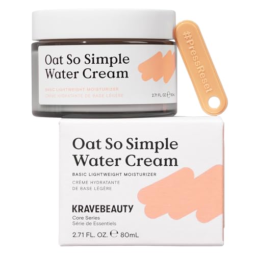 KraveBeauty Oat So Simple Water Cream 80mL - Sensitive Skin Hydrator, Pack of 1