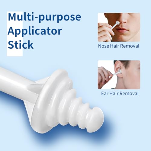 OAKEER Nose Wax Sticks - 60 Pcs Nose Wax Applicators for Nostril Nasal Cleaning Ear Hair Removal, User-Friendly & Safe, Premium ABS, Non-Toxic, Effective Depilation