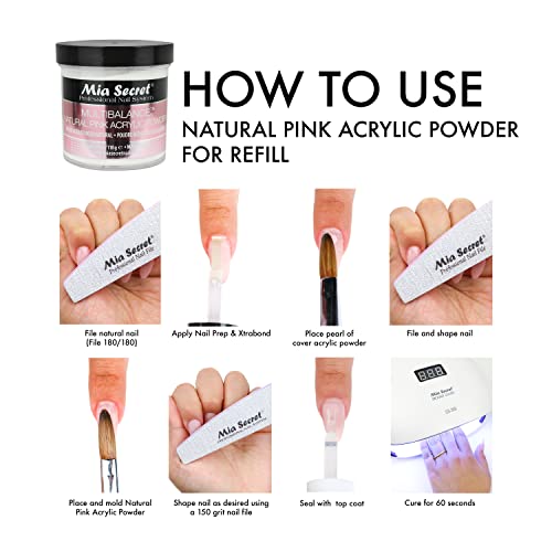 Mia Secret Multibalance Natural Pink Acrylic Nail Powder 1oz