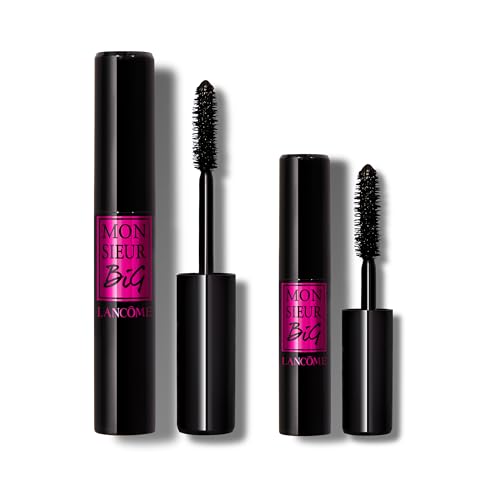Lanc?me Monsieur Big Volumizing Black Mascara Duo - For Voluminized & Bold Lashes - Full Size & Travel Size Mascara Set