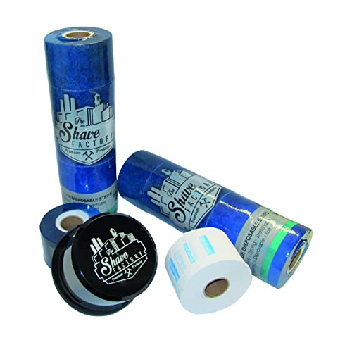 The Shave Factory White Neck Strip, Disposable Barber Paper Roll, Protects Your Neck, Hygienic Option for Barbers, Unisex, All Ages