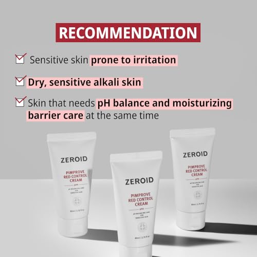 ZEROID Pimprove Red Control Cream - pH Balancing Moisturizer for Sensitive Skin