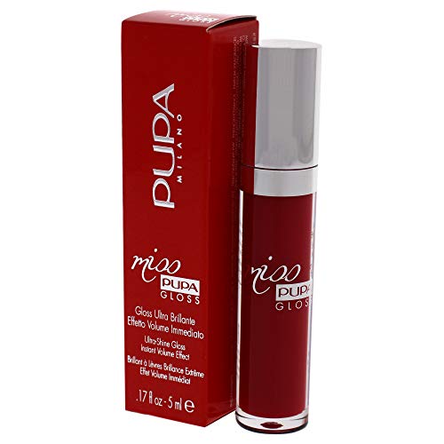 PUPA Milano Miss PUPA Milano Lip Gloss - Shiny, Smooth, Plump - Soft, Innovative Gel Texture - Glides Smoothly On Lips - For A Moisturizing And Volume Enhancing Effect - 305 Essential Red - 0.17 OZ