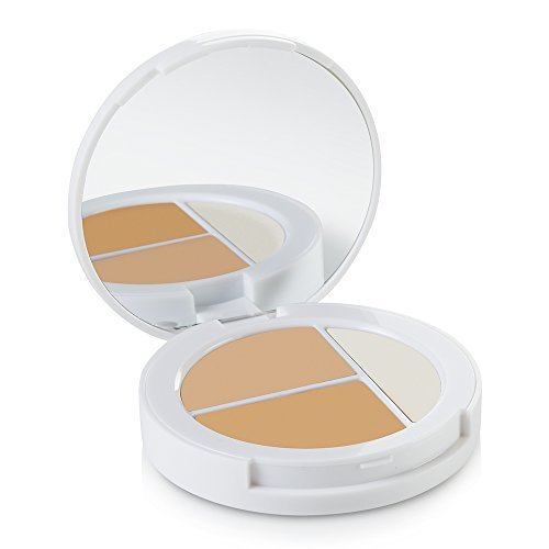 Sheer Cover Studio ? Conceal and Brighten Highlight Trio ? Two-Toned Concealers ? Shimmering Highlighter ? Light/Medium Shade ? With FREE Concealer Brush ? 3 Grams