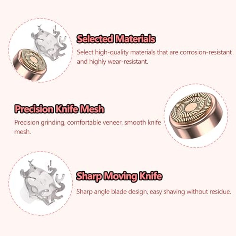 Generation 2 Replacement Heads for Flawless Facial Hair Remover, Replacement Blades for Finishing Touch Flawless Hair Removal, Women's Facial Hair Remover Replacment Heads Generation 2 (4 Packs)