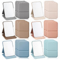 24 Pcs Compact Portable Mirror Bulk Handheld Folding Pocket Makeup Mirror 4.2'' Travel Ultrathin Mirrors for Camping Home Office Sleepover Party Women Mom Party Gift (Rectangle,Morandi)