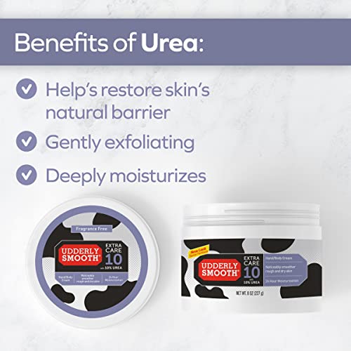 Udderly Smooth Extra Care Hand Body & Foot Cream with 10% Urea - 8 oz Pack of 2 Jar