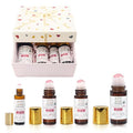 Castor Oil with Rose Quartz Roll-On 4 Pack for Face Body Hands Feet - Organic Moisturizer & Relaxation Set (1.06 Fl Oz Each)