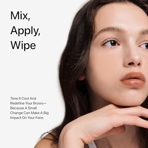 ENTROPY MAKEUP One-Use Brow Color Kit Ash Brown, Quick & Easy Eyebrow Lightening for All Hair Colors, Eyebrow Kit, Single Application, Gentle Formula, Lasts Up to 4 Weeks