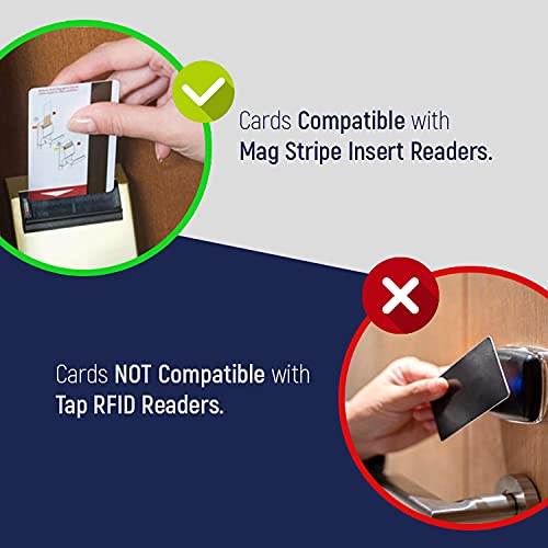 Hotel & Motel Magnetic Stripe Key Cards (500 Pack) - Compatible with Legacy Lock Systems