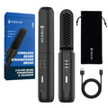 VIKICON Beard Straightener for Men - Black Cordless Heated Comb with 3 Temp Settings & Anti-Scald
