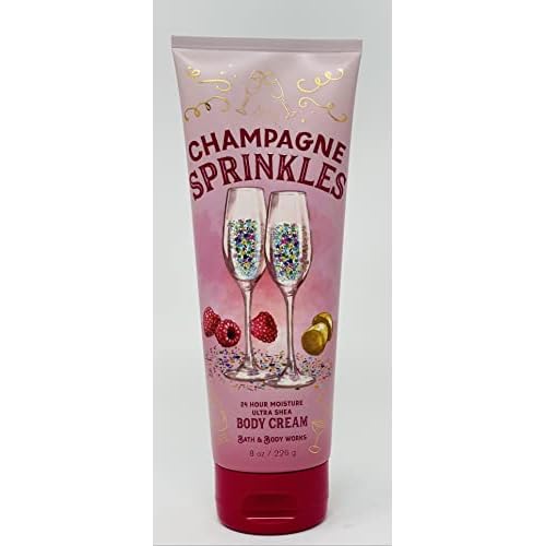 Bath & Body Works Champagne Sprinkles Signature Collection Ultra Shea Body Cream 8 Ounce (Champagne Sprinkles)