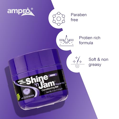 Shine-n-Jam Gel - Regular Hold by Ampro for Women - 8 oz Gel