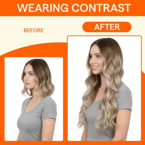 Full Shine Human Hair Extensions Balayage Brown 16 Inch 75g I Tips