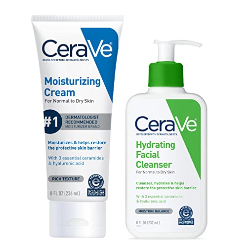 CeraVe Skin Care Set - 8oz Moisturizing Cream & Hydrating Facial Cleanser