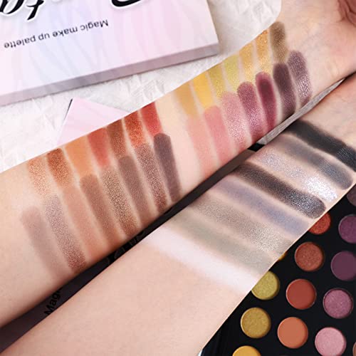 Prism Makeup 40 Colors Neutral and Smokey Palette with 18 Colors Dark Brown Rusty Smokey Eyeshadow Palette
