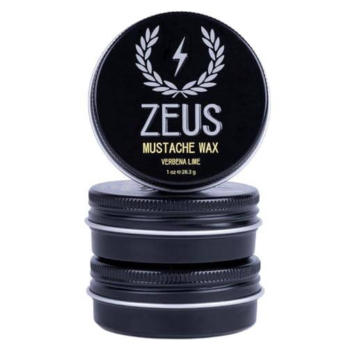 Mustache Wax with Beeswax Shea & Grape Seed Oil - 1 Ounce Pack of 3