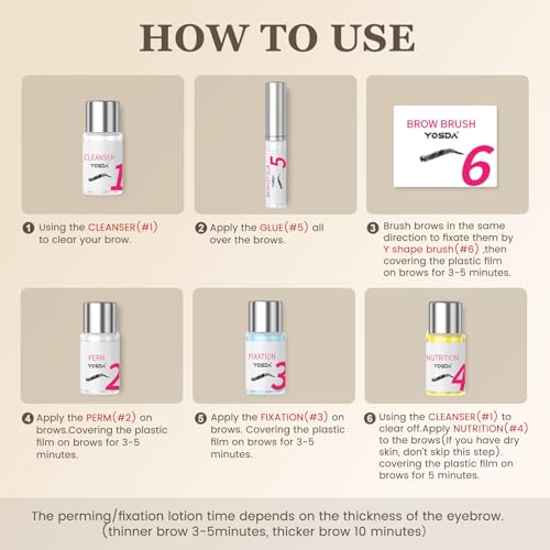 Brow Lamination Kit for Fluffy, Thicker Brows - Professional DIY Eyebrow Perm Set